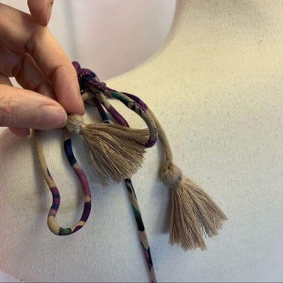 Nwt Gypsy Soul purple tan floral  pleated tank top camisole size S/M - Picture 5 of 9